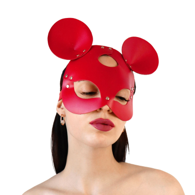 Шкіряна маска мишки Art of Sex – Mouse Mask, колір Червоний