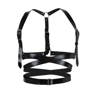 Шкіряна портупея Art of Sex – Melani Leather harness, Чорна XS–M