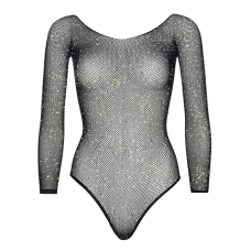 Сітчасте боді зі стразами Leg Avenue Crystalized fishnet bodysuit Чорний One Size
