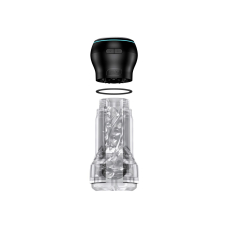 Смарт мастурбатор Kiiroo Feel Pocket Crystal зі всмоктувальною інтерактивною насадкою PowerBlow Combo Set
