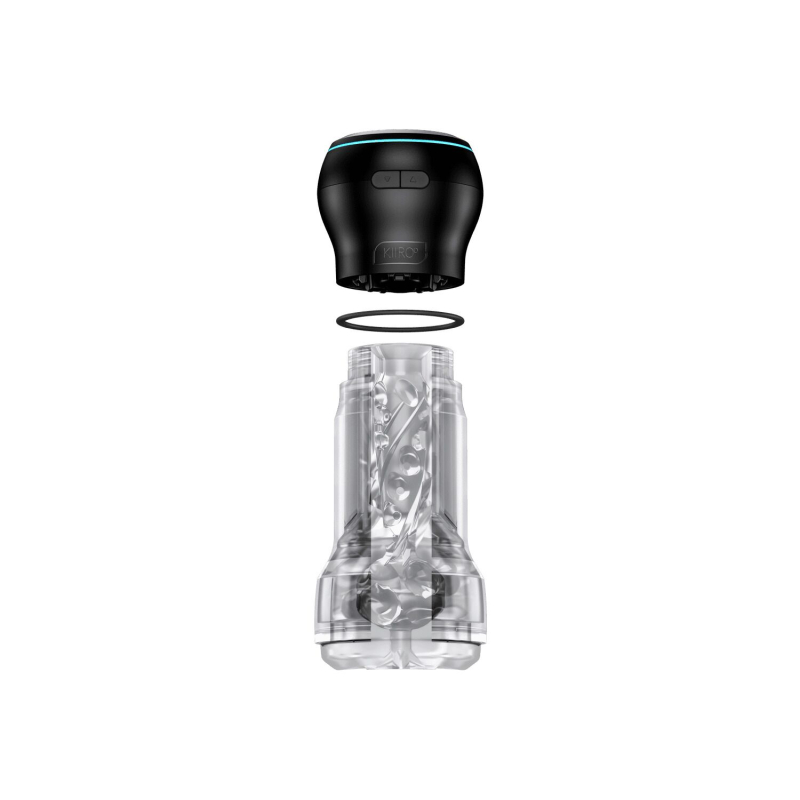 Смарт мастурбатор Kiiroo Feel Pocket Crystal зі всмоктувальною інтерактивною насадкою PowerBlow Combo Set