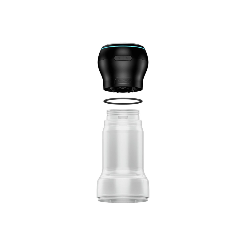 Смарт мастурбатор Kiiroo Feel Pocket Crystal зі всмоктувальною інтерактивною насадкою PowerBlow Combo Set