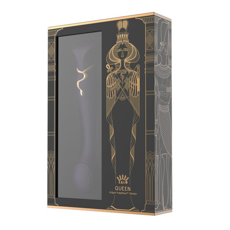 Смарт вібратор 3в1 – Zalo Queen Set Twilight Purple – преміальні матеріали, пульсівна перлина + вакуум, Swarovski