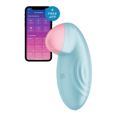 Смарт-вібратор для клітора – Satisfyer Tropical Tip Light Blue – керування на відстані через мобільний застосунок