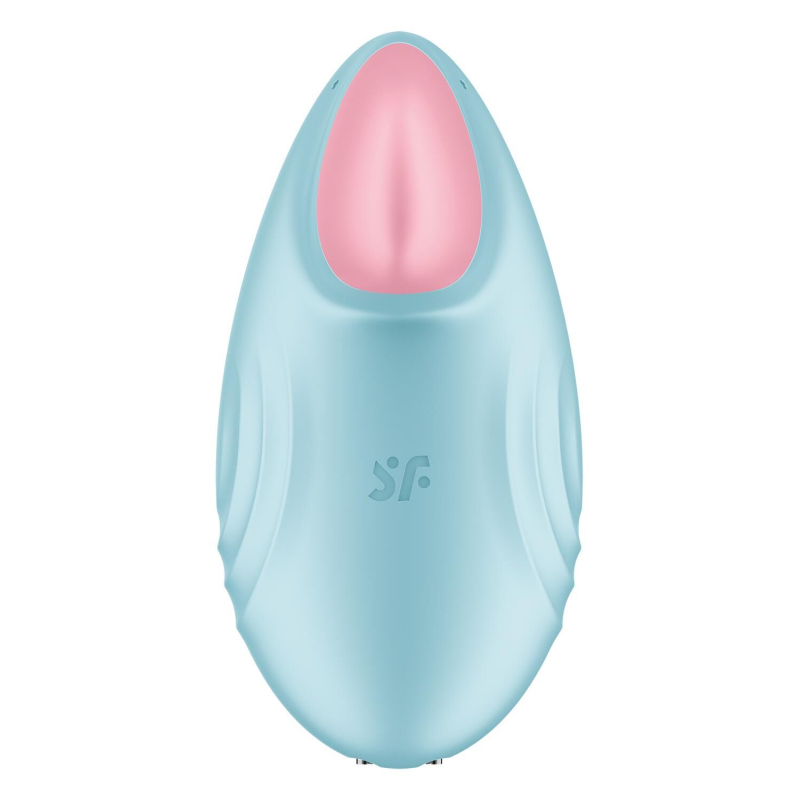 Смарт-вібратор для клітора – Satisfyer Tropical Tip Light Blue – керування на відстані через мобільний застосунок
