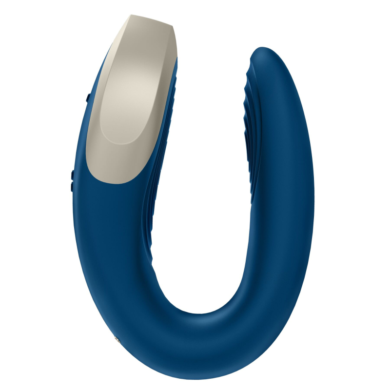 Смарт-вібратор для пар – Satisfyer Double Love Blue – 2 мотори по 10 режимів, пульт дистанційного керування