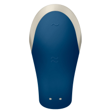 Смарт-вібратор для пар – Satisfyer Double Love Blue – 2 мотори по 10 режимів, пульт дистанційного керування