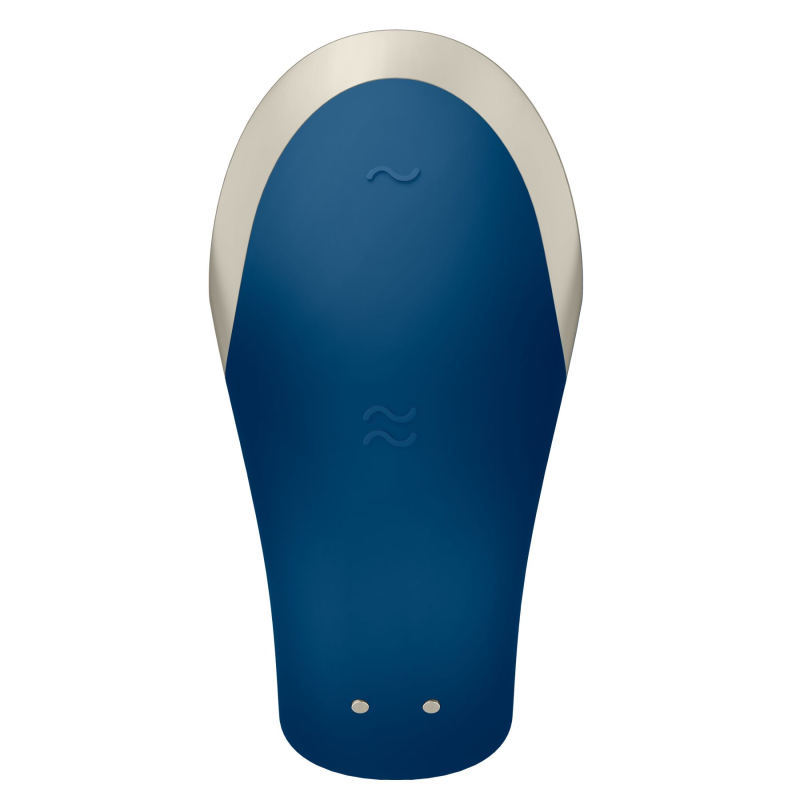 Смарт-вібратор для пар – Satisfyer Double Love Blue – 2 мотори по 10 режимів, пульт дистанційного керування