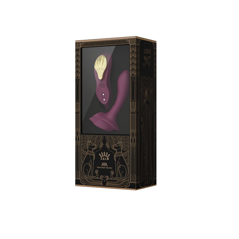 Смарт-вібратор у трусики – Zalo AYA Velvet Purple – насадка для точки G, пульт керування, сильний магніт