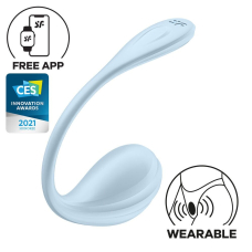 Смарт-віброяйце – Satisfyer Smooth Petal Connect Light Blue – app-керування на відстані з телефона