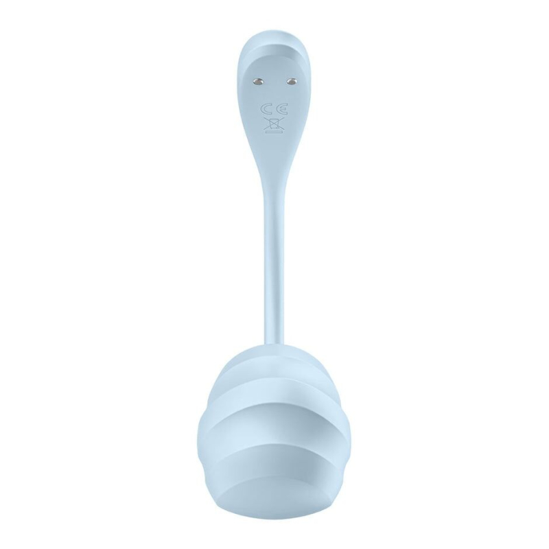 Смарт-виброяйцо – Satisfyer Smooth Petal Connect Light Blue – app-управление на расстоянии с телефона