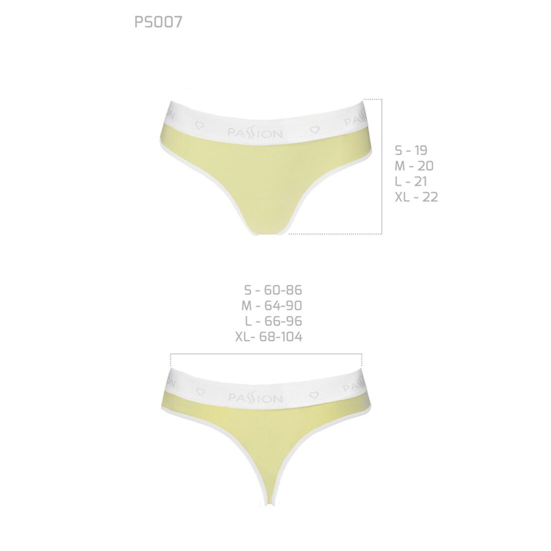Спортивні трусики–стрінги Passion PS007 PANTIES XL, жовтий