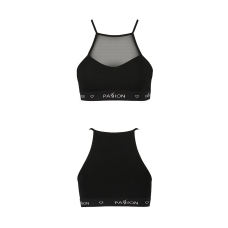 Спортивний топ з прозорою вставкою Passion PS006 TOP XL, чорний колір