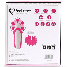 Стимулятор з імітацією оральних пестощів – FeelzToys Clitella Pink – 7 режимів, 3 змінні насадки