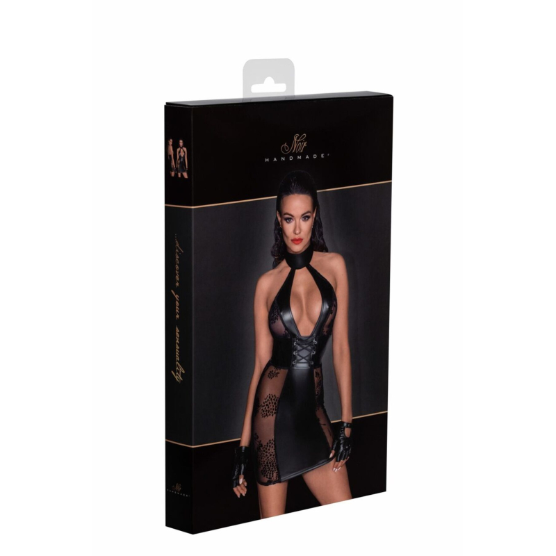 Сукня Noir Handmade F238 Short tulle dress with powerwetlook inserts – XXL