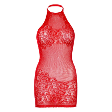 Сукня–сітка зі стразами Leg Avenue Rhinestone halter mini dress Червоний, відкрита спина, one size