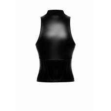Топ Noir Handmade F324 Glam wetlook top with vinyl corset – XL
