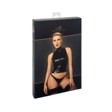 Топ Noir Handmade F324 Glam wetlook top with vinyl corset – XL