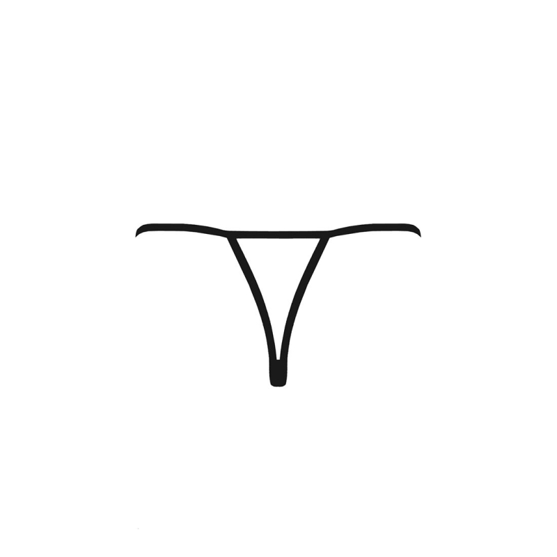Трусики мереживні з доступом Passion Exclusive VIOLANTE THONG L/XL, чорний колір