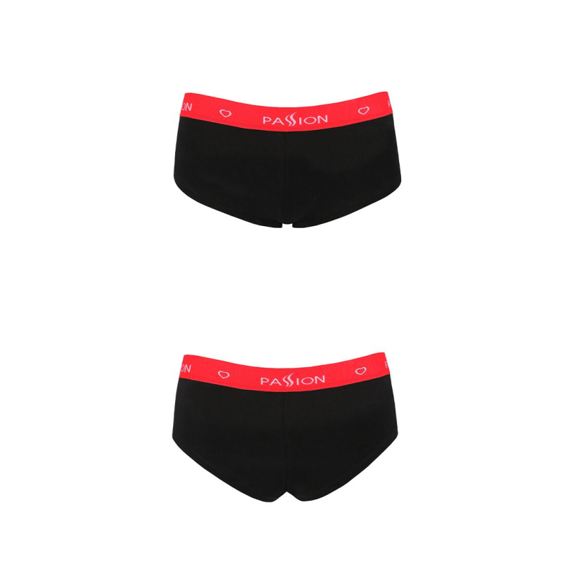 Трусики–шортики Passion PS003 PANTIES XL, чорний колір