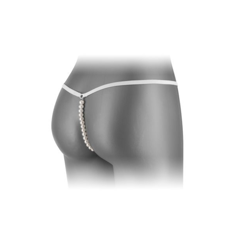 Трусики-стринги с перламутровой нитью Fashion Secret VENUSINA Белый
