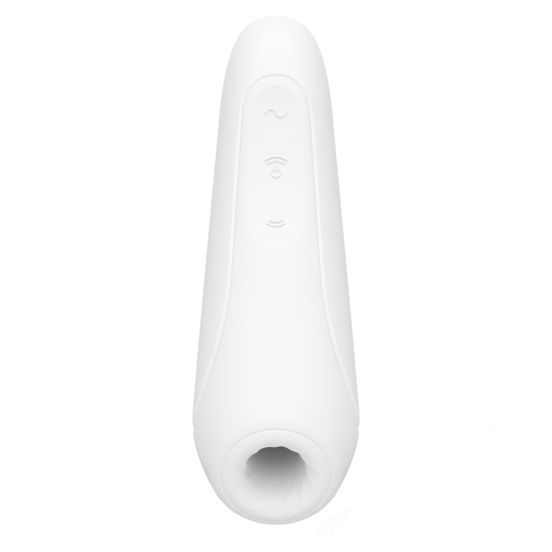 Вакуумний кліторальний стимулятор Satisfyer Curvy 1+ White з керуванням через інтернет