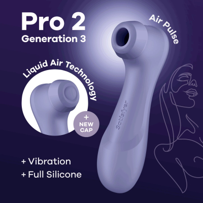 Вакуумний кліторальний стимулятор – Satisfyer Pro 2 Generation 3 Lilac – 11 режимів вакууму, 12 вібро