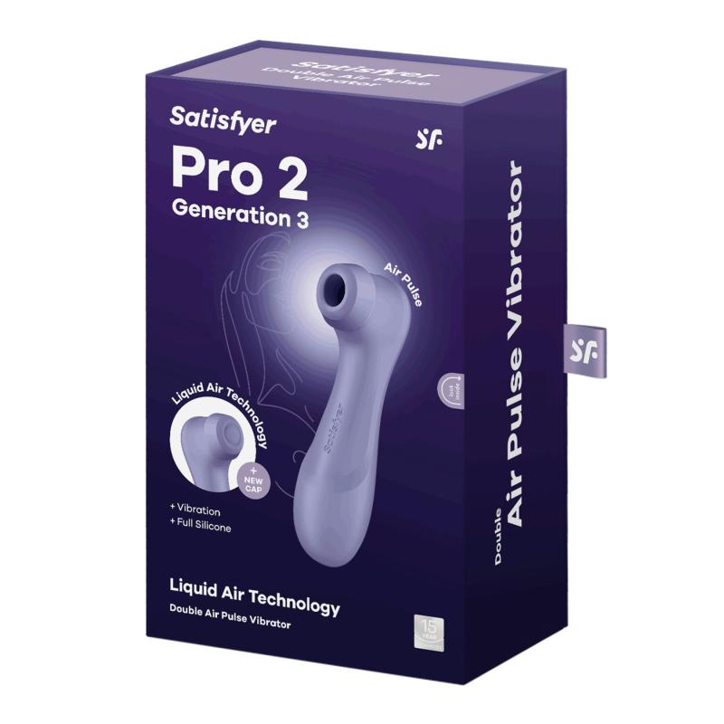 Вакуумний кліторальний стимулятор – Satisfyer Pro 2 Generation 3 Lilac – 11 режимів вакууму, 12 вібро