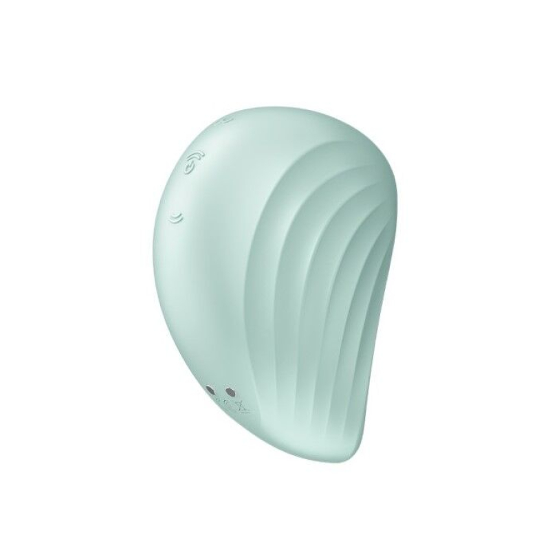 Вакуумний кліторальний стимулятор з вібрацією – Satisfyer Pearl Diver Mint – 12 вібро-режимів, 11 вакуумних