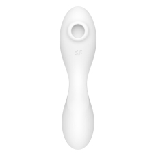 Вакуумний смарт стимулятор з вібрацією – Satisfyer Curvy Trinity 5 White – мобільне керування на відстані