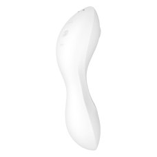 Вакуумный смарт стимулятор с вибрацией – Satisfyer Curvy Trinity 5 White – мобильное управление на расстоянии