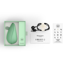 Вакуумний стимулятор для клітора – Womanizer Liberty 2 Sage – 8 режимів, магнітна кришечка, оновлена версія