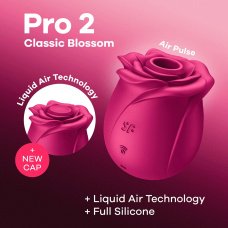 Вакуумний стимулятор "троянда" – Satisfyer Pro 2 Classic Blossom – 11 режимів, 2 насадки