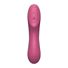 Вакуумний стимулятор з вібрацією 3в1 – Satisfyer Curvy Trinity 3 Red – 11 рівнів вакууму, 12 режимів вібрації