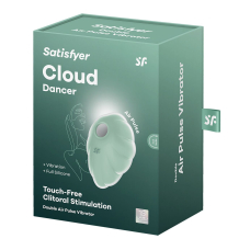 Вакуумний стимулятор з вібрацією – Satisfyer Cloud Dancer Mint – 12 вібро + 11 вакуумних режимів