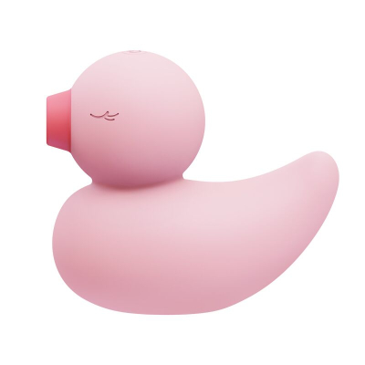 Вакуумний вібратор Качечка – CuteVibe Ducky Pink – 3 режима вакууму та 10 режимів вібрації
