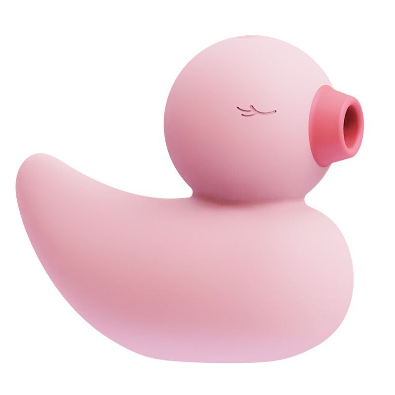 Вакуумний вібратор Качечка – CuteVibe Ducky Pink – 3 режима вакууму та 10 режимів вібрації