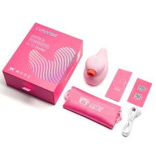 Вакуумний вібратор Качечка – CuteVibe Ducky Pink – 3 режима вакууму та 10 режимів вібрації