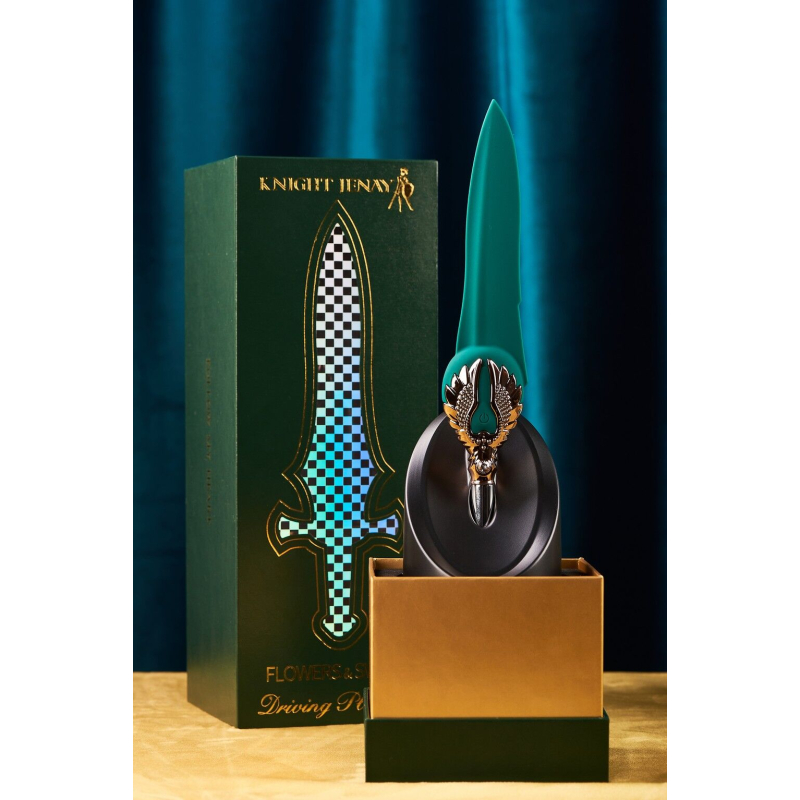 Вибратор + аксессуары – Knight Jenay FLOWERS & SWORD – маска, лента, лубрикант, 10 режимов