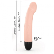 Вібратор для точки G – Dorcel Real Vibration M Flesh 2.0 – 3 швидкості та 10 варіантів ритму, довжина 22 см