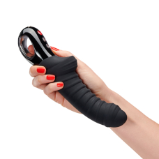 Вібратор для точки G – Fun Factory TIGER Black – ребристий, 6 швидкостей + 6 режимів