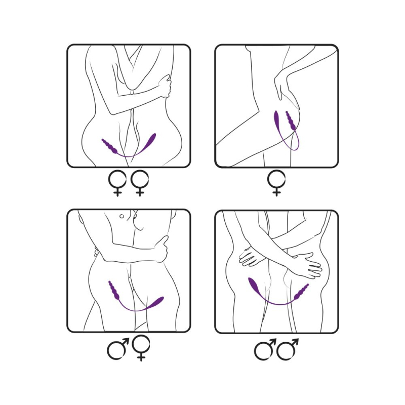 Двусторонний вибратор Adrien Lastic AD-2X с пультом LRS
