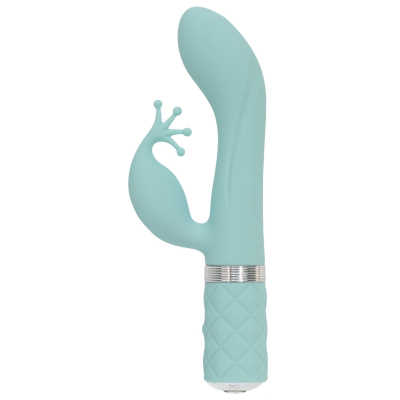 Вибратор-кролик – Pillow Talk Kinky Teal с кристаллом Swarovski и двумя мощными моторами