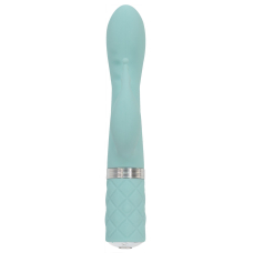 Вібратор-кролик – Pillow Talk Kinky Teal з кристалом Swarovski та двома потужними моторами