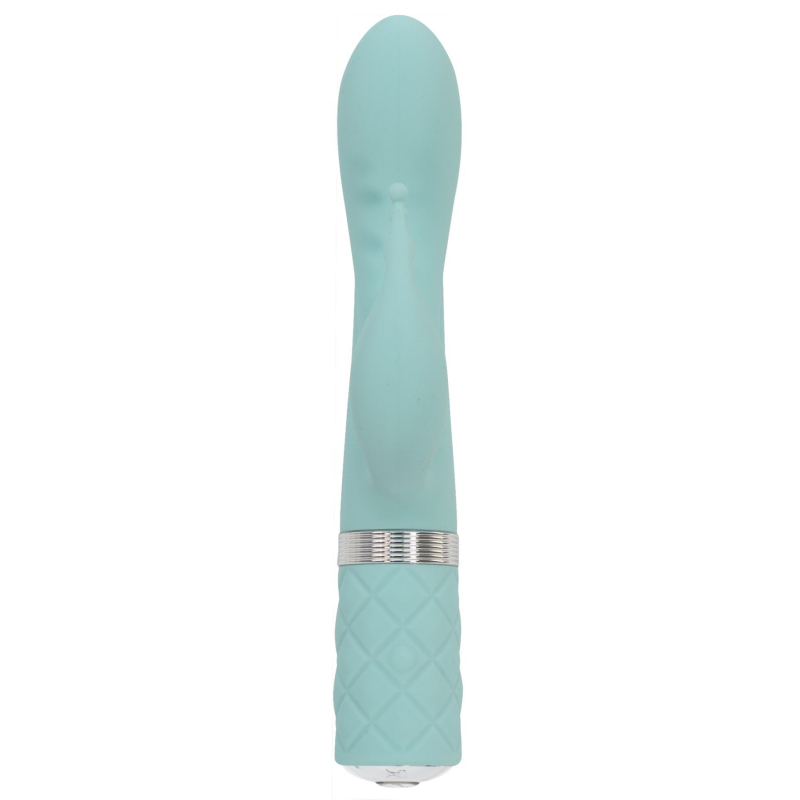 Вібратор-кролик – Pillow Talk Kinky Teal з кристалом Swarovski та двома потужними моторами