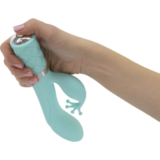 Вібратор-кролик – Pillow Talk Kinky Teal з кристалом Swarovski та двома потужними моторами