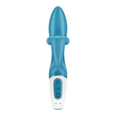 Вібратор-кролик з потрійним відростком – Satisfyer Embrace me Turquoise – кліторальна зона з трьома "пальчиками"