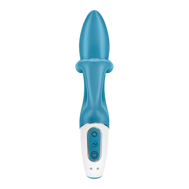 Вібратор-кролик з потрійним відростком – Satisfyer Embrace me Turquoise – кліторальна зона з трьома "пальчиками"