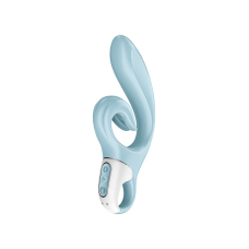 Вібратор-кролик з потрійним відростком – Satisfyer Love Me Blue – гнучкий стовбур, 3 мотори, 12 вібро-режимів