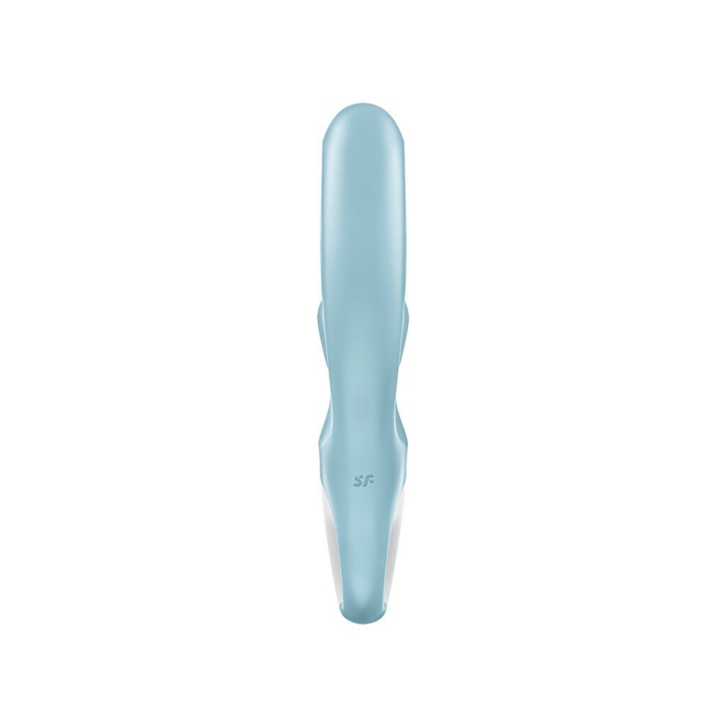 Вибратор-кролик с тройным отростком – Satisfyer Love Me Blue – гибкий ствол, 3 мотора, 12 вибро-режимов